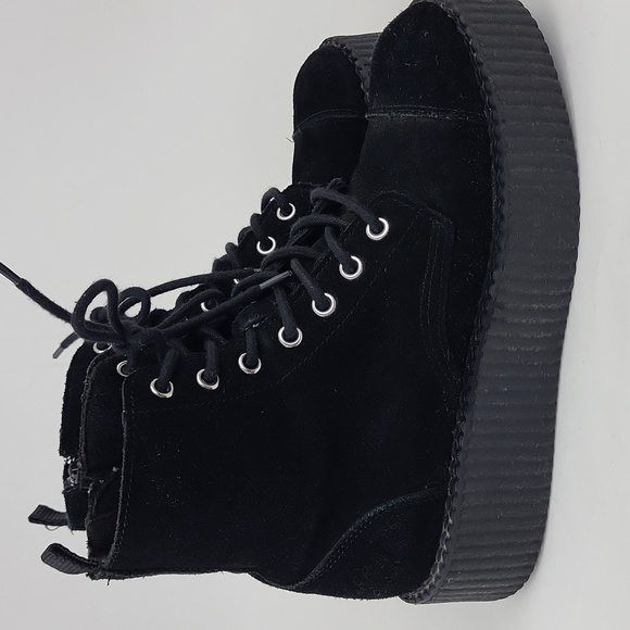 T.U.K Black Suede Viva Mondo Boots Size 8 / EU 39 - Picture 6 of 12